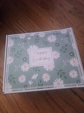 Happy Birthday Floral Gift Box - Sage Green